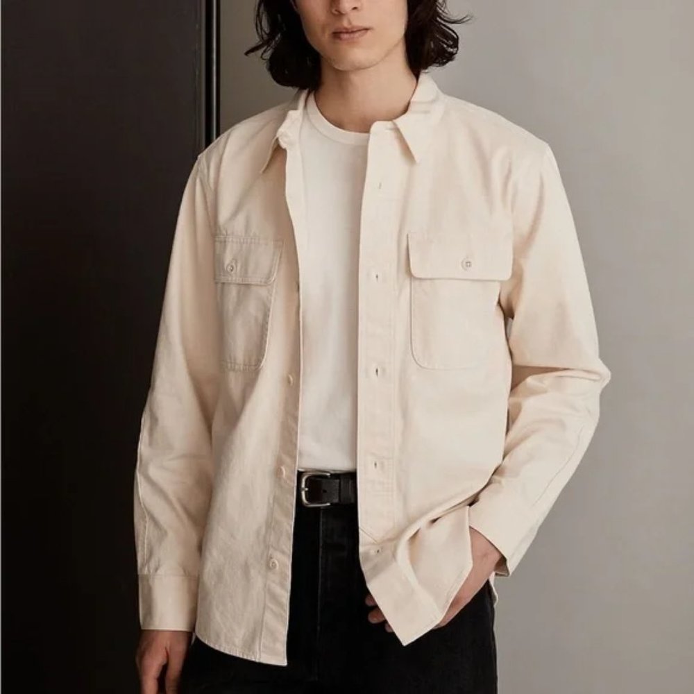 Madewell Denim Easy Long-Sleeve Shirt natural